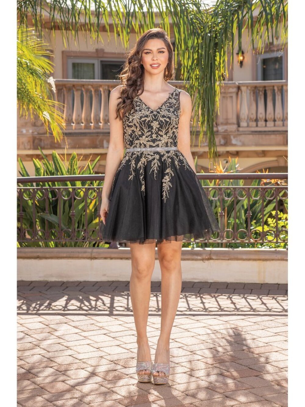 NEW BLACK-GOLD Evening Gown Floor Length Formal Elegant Stunning 3296